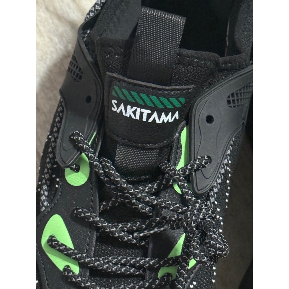 Sakitama Men 10 Black Neon Green Blade Tech Running Sneakers Futuristic Sporty - Picture 3 of 6
